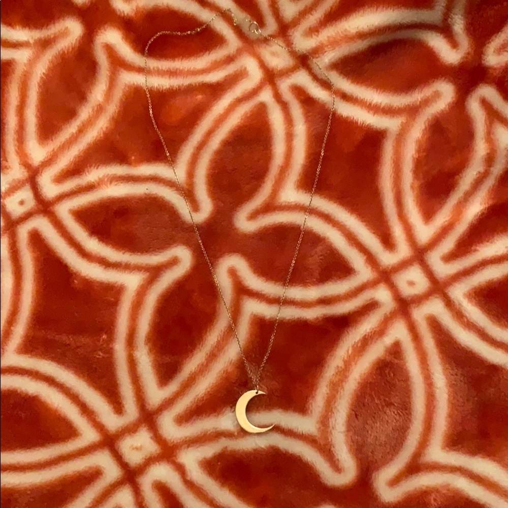 Rose gold catbird moon necklace 🌙